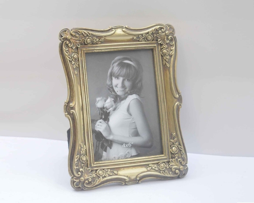 Vintage small picture frame, antique ornate picture frame, desktop picture frame
