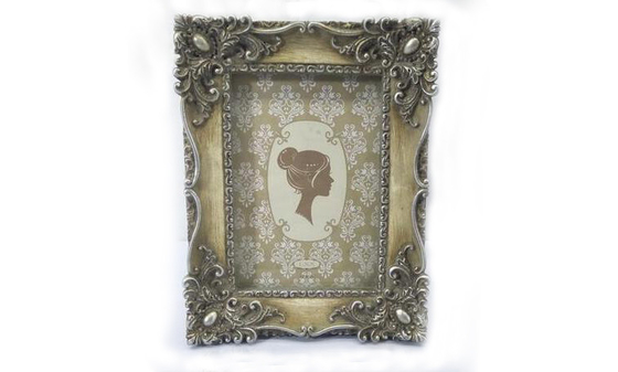 Vintage small picture frame, antique ornate picture frame, desktop picture frame