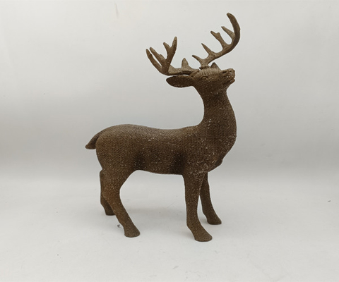 Christmas Reindeer figurine, Golden Deer Christmas Decoration, indoor Christmas deer decoration, Golden deer decoration, Reindeer Christmas decoration