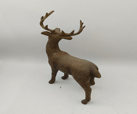 Christmas Reindeer figurine, Golden Deer Christmas Decoration, indoor Christmas deer decoration, Golden deer decoration, Reindeer Christmas decoration