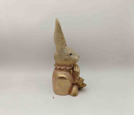 Charming bust of Hannillion rabbit. Gold, cream, red