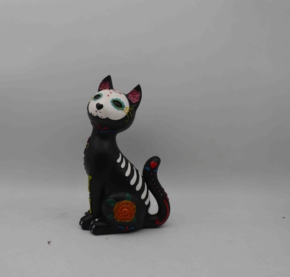Halloween skull sculptures, Halloween celebrations, cat sculptures