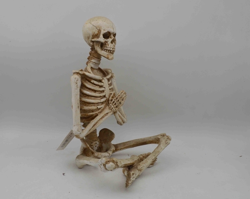 Yoga Skull Statue Bone Stretcher Halloween Yoga Skull Statue Meditation Table Collectible Home Decor Decorations