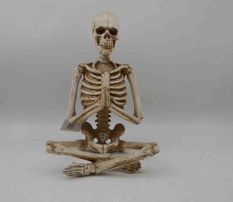Yoga Skull Statue Bone Stretcher Halloween Yoga Skull Statue Meditation Table Collectible Home Decor Decorations