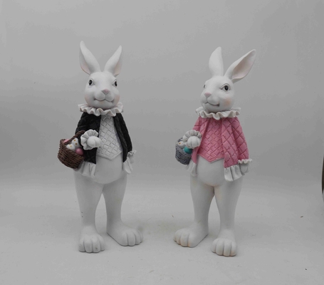 Resin animal statues ,  rabbit statues, Easter Bunny,  polyresin garden animals