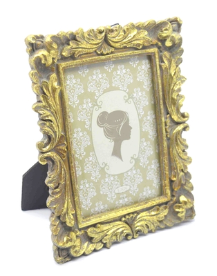 Hand-Crafted Resin Picture Frame with Easel & Hook for Tabletop & Wall