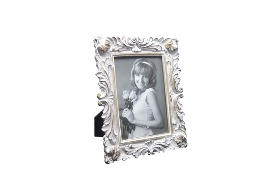 Hand-Crafted Resin Picture Frame with Easel & Hook for Tabletop & Wall