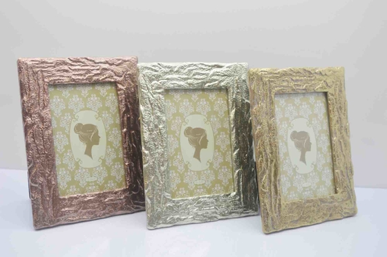Sustainable Resin Material with Vintage Metallic Border, Elegant Old-World Appeal small picture frame