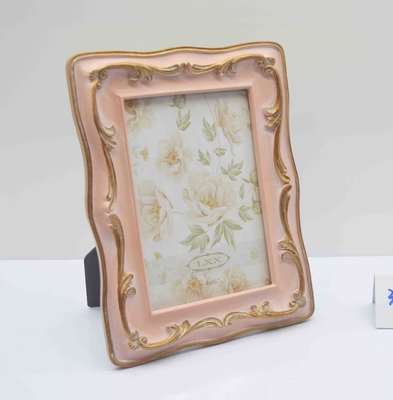 Handcrafted Golden Resin Photo Frame (4x6 inches) - Vintage Elegance Direct from Our Artisan Workshop