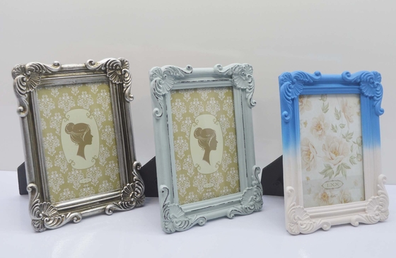 "High-Clarity Resin Frame, Anti-Yellowing & Waterproof" – 4×6 Inch Hand-Carved Gold Frame, Vintage Luxury Tabletop, Studio Use