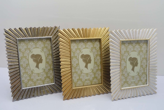 "French Luxury Resin Photo Frame" – 4×6 Inch Golden Embossed Frame, European Palace Style, Home Decor Picture Frame