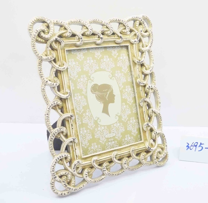 Resin Photo Frame Multi-Size Options" – 4×6/5×7/6×8 Inch Golden Embossed Frame, Vintage Decor Wholesale