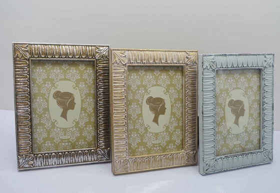 4×6 Inch Palace-Style Embossed Picture Frame with Anti-Yellowing Coating - Elegant Home Decoration