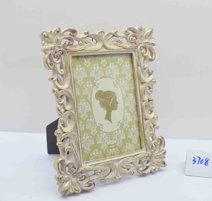 4×6 Inch Handmade Resin Display with Baroque Motifs - Trendy Home Styling Accent small picture frame
