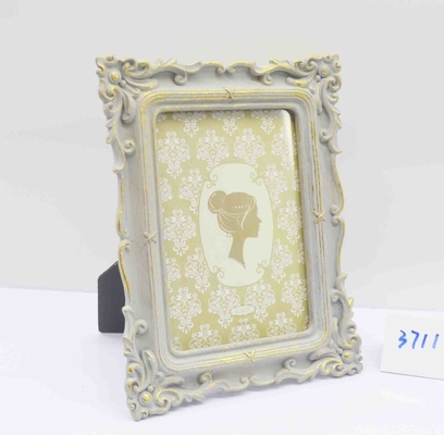 Hand-Engraved 4×6 Inch Vintage Frame with Micro-Precision Floral Motifs - 24K Gold Gilded Display Stand