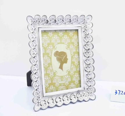 4×6 Inch Wood-grain Resin Frame with Rustic Patina - Country Style Photo Display