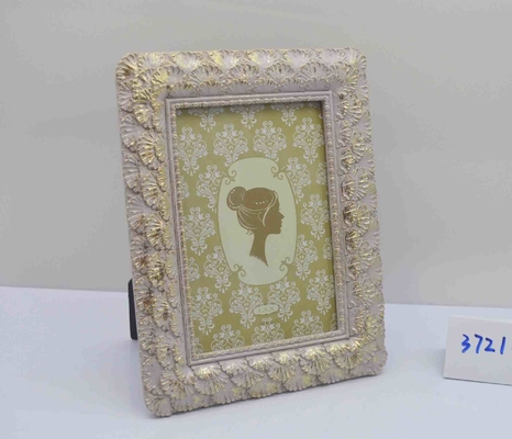4×6 Inch Mahogany-tone Resin Frame with Landscape Carvings - Scholar's Study Essential