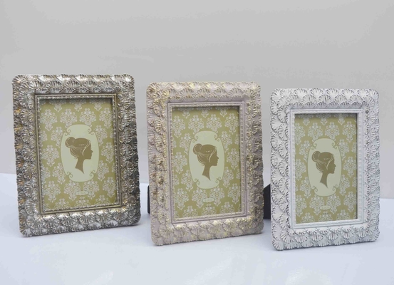 4×6 Inch Mahogany-tone Resin Frame with Landscape Carvings - Scholar's Study Essential