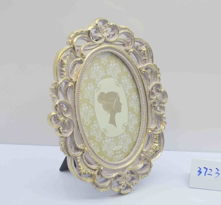 4×6 Inch Cobalt Blue Resin Frame with Wave Motifs - Coastal Villa Decor