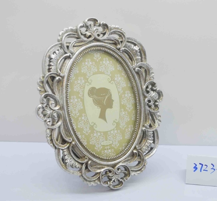 4×6 Inch Cobalt Blue Resin Frame with Wave Motifs - Coastal Villa Decor