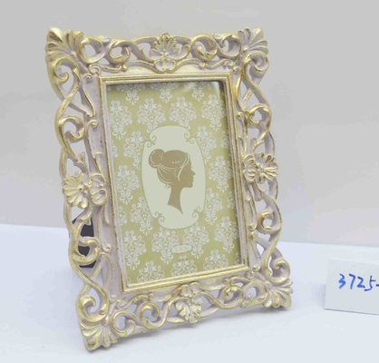 4×6 Inch Ornate Resin Frame with Gilded Foliage - Boudoir Vanity Display
