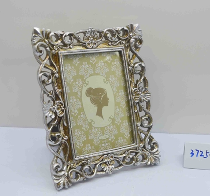 4×6 Inch Ornate Resin Frame with Gilded Foliage - Boudoir Vanity Display