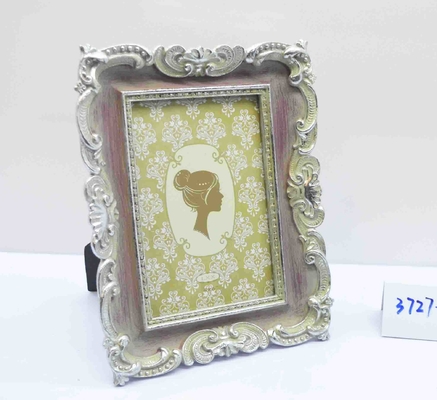 4×6 Inch Geometric Resin Frame with Chrome Accents - Gatsby-era Display