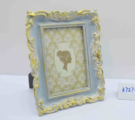 4×6 Inch Geometric Resin Frame with Chrome Accents - Gatsby-era Display