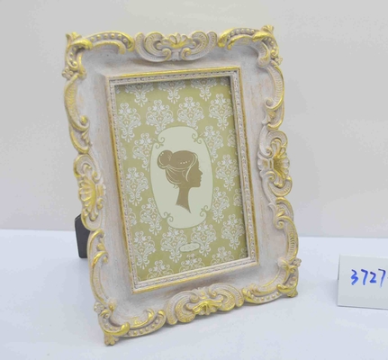 4×6 Inch Geometric Resin Frame with Chrome Accents - Gatsby-era Display