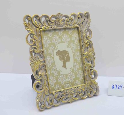 4×6 Inch Tapered Resin Frame with Walnut Finish - Retro Modern Decor