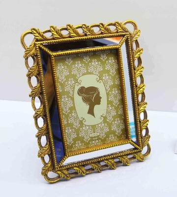 4×6 Inch Perfume-bottle Resin Frame with Crystal Inlays - Dressing Table Jewel