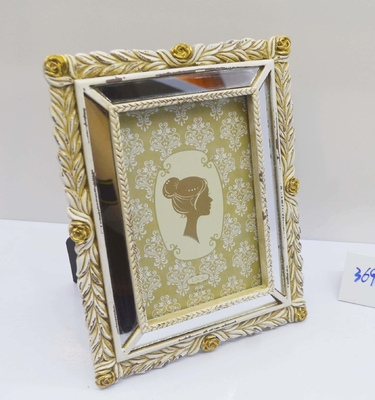 4×6 Inch Perfume-bottle Resin Frame with Crystal Inlays - Dressing Table Jewel