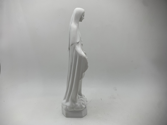 Resin Virgin Mary Statue Religious Decor– Handmade Catholic Home Altar Sculpture, 10 Inch Graceful Figurine resin angel statues