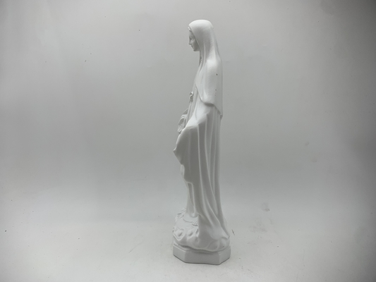 Resin Virgin Mary Statue Religious Decor– Handmade Catholic Home Altar Sculpture, 10 Inch Graceful Figurine resin angel statues