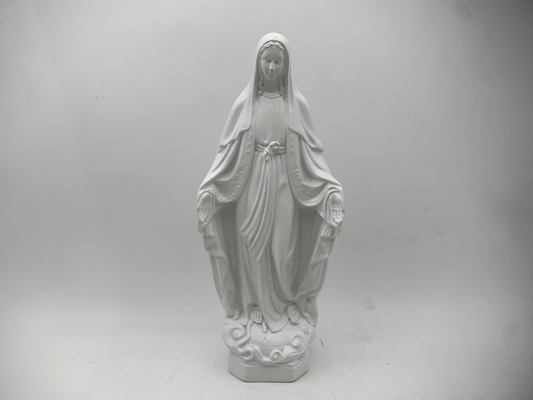 Resin Virgin Mary Statue Religious Decor– Handmade Catholic Home Altar Sculpture, 10 Inch Graceful Figurine resin angel statues