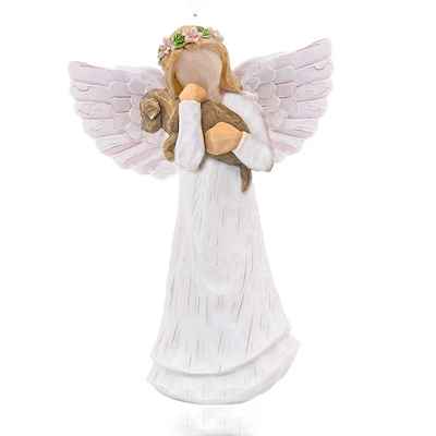 Resin Virgin Mary statue religious decoration, handcrafted Catholic sculpture, 10-inch elegant statue