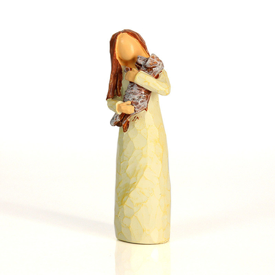 Resin Virgin Mary statue religious decoration, handcrafted Catholic sculpture, 10-inch elegant statue