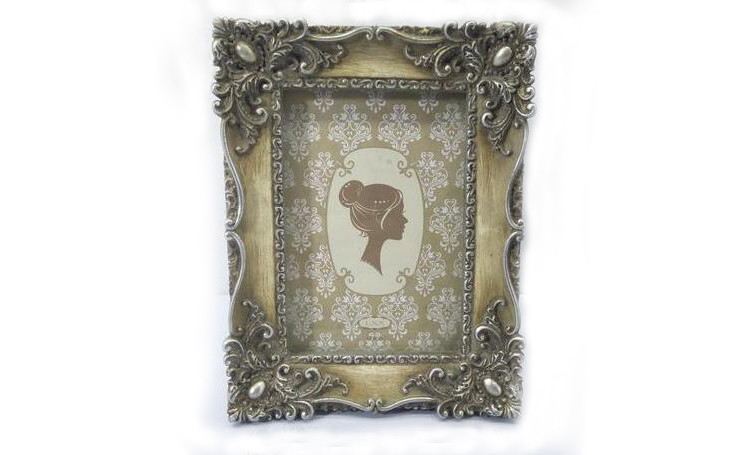 Vintage small picture frame, antique ornate picture frame, desktop picture frame